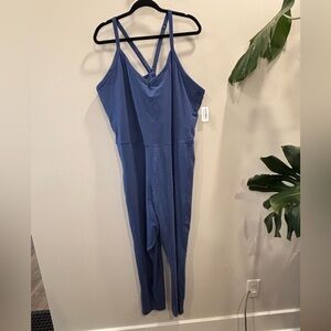 Old Navy Size 4X Blue Strappy Jumpsuit
